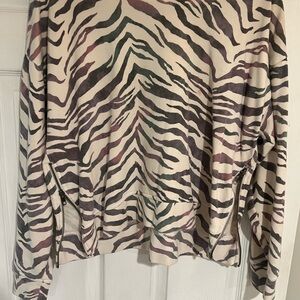 Rails Cream and Black Crew Neck Sweater